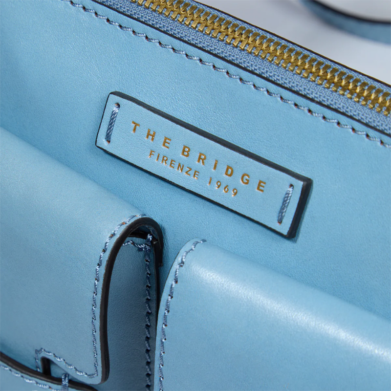 The Bridge - Borsa a spalla con tracolla in pelle regolabile
