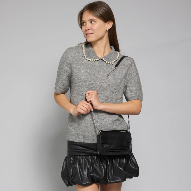 The Bridge - Borsa tracolla pelle con catena "Lucrezia"