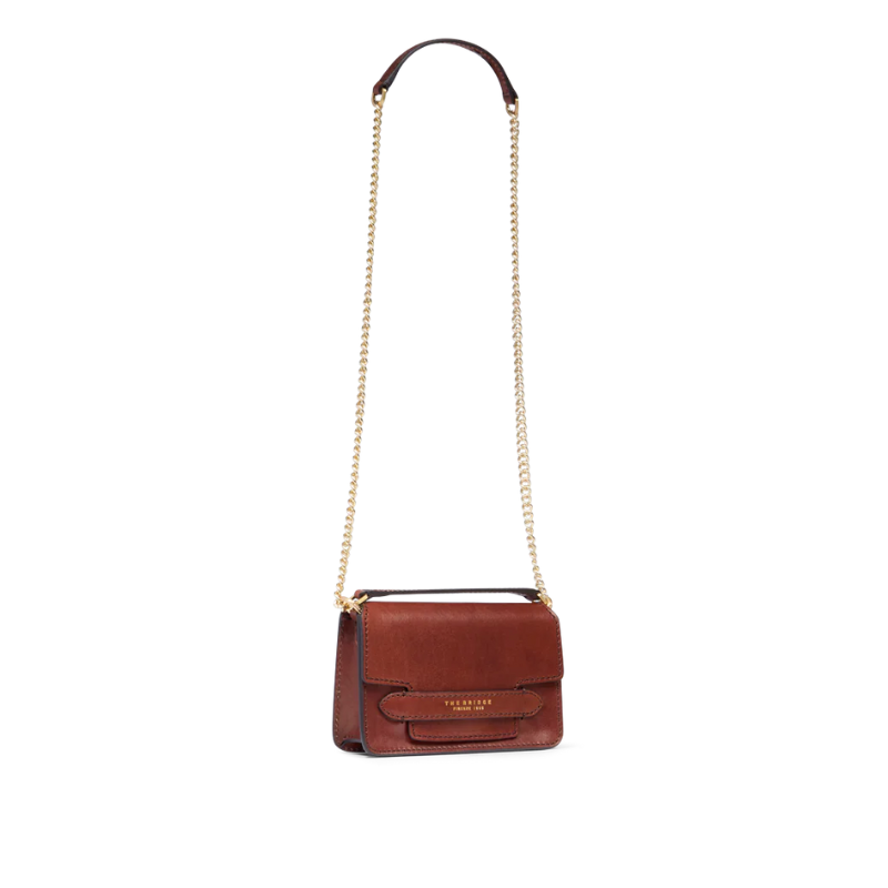 The Bridge - Borsa tracolla pelle con catena "Lucrezia"